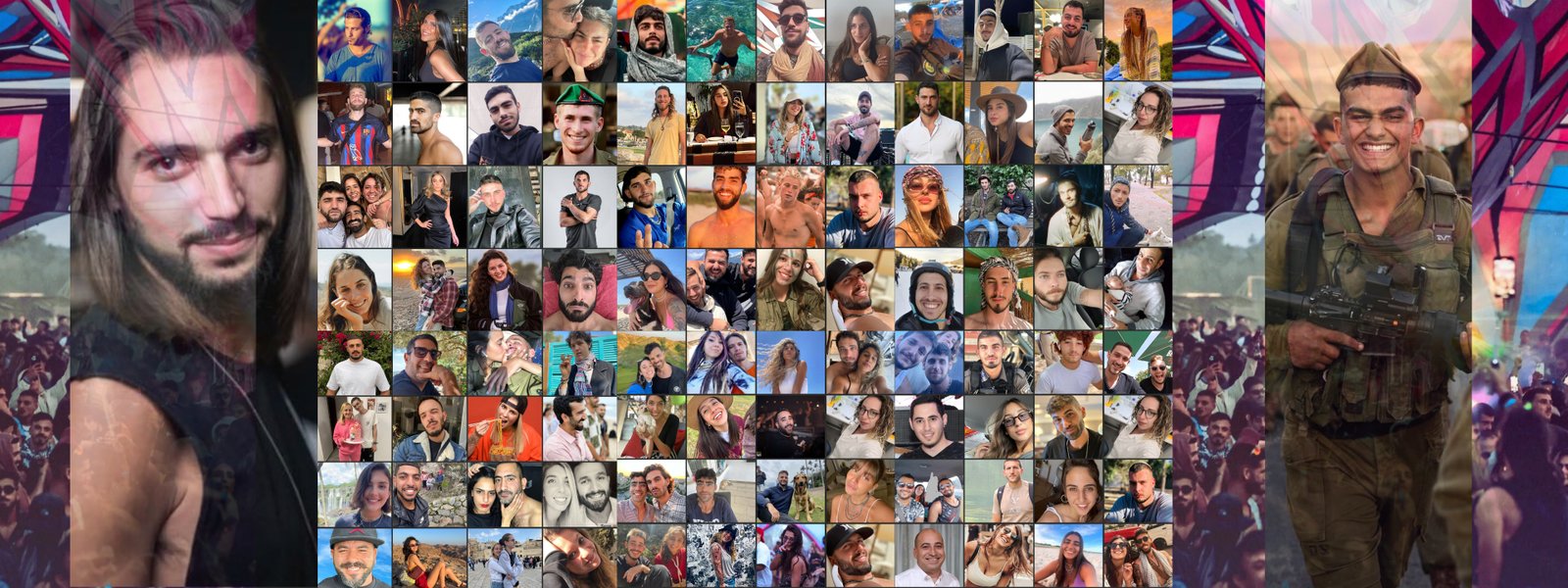 Memorial collage honoring the lives lost at the Nova festival