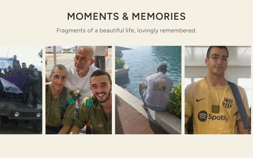 Preview of Shaked Dahan's memorial page
