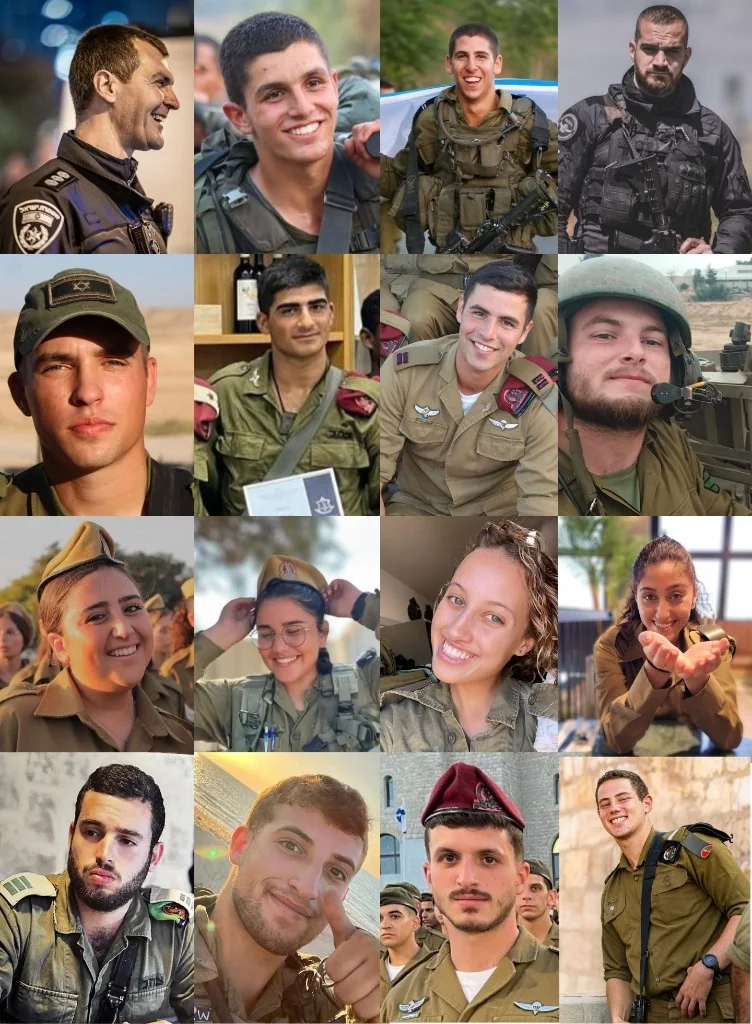 Memorial collage of fallen soldiers in uniform, each life remembered with dignity